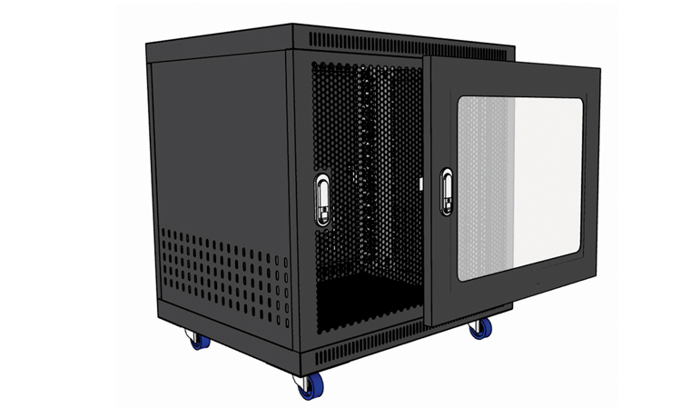 Tủ mạng 10U sâu 500 màu đen, Tủ rack 10U D500 thiết kế mới bền đẹp, giá rẻ